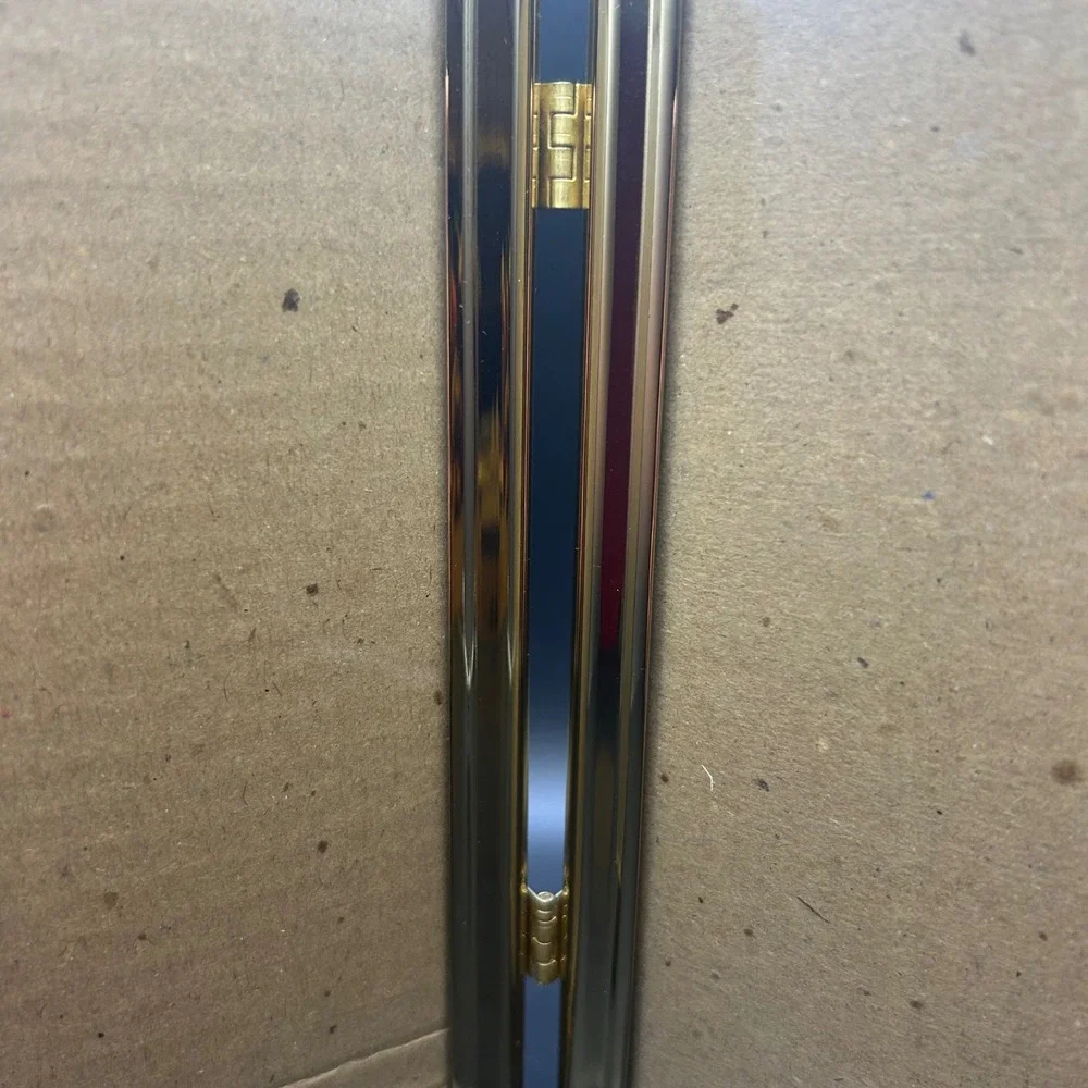 Vintage Gold Metal Double Folding Picture Frame 5x7 Bifold Tabletop